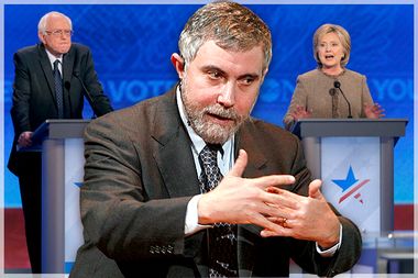 Bernie Sanders, Paul Krugman, Hillary Clinton
