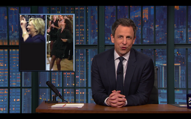 Image for Seth Meyers unloads on Hillary, environment, campaign cash