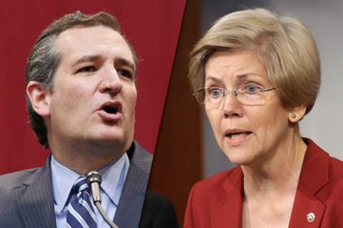 Image for Elizabeth Warren tears into Ted Cruz: “I’ve got two words for you, Ted: Boo hoo”