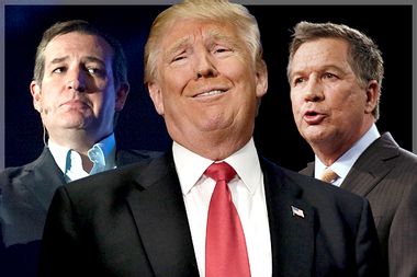 Ted Cruz, Donald Trump, John Kasich
