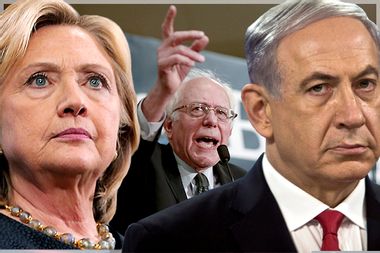 Hillary Clinton, Bernie Sanders, Benjamin Netanyahu