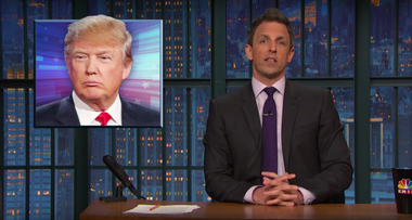 Image for That's totally it: Seth Meyers just figured out how Donald Trump forms his opinions