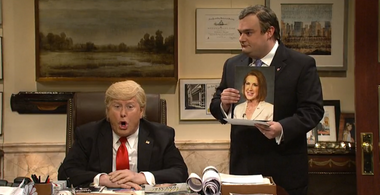 Image for Meet Joey Pepperoni: Watch SNL hilariously riff on Donald Trump's sexism, impersonating his own PR man, and Christie's bid to be VP