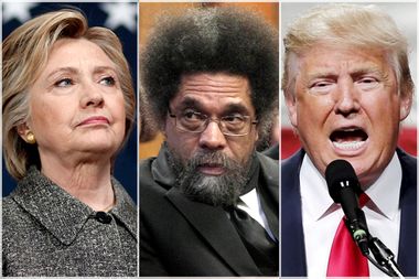 Hillary Clinton, Cornel West, Donald Trump
