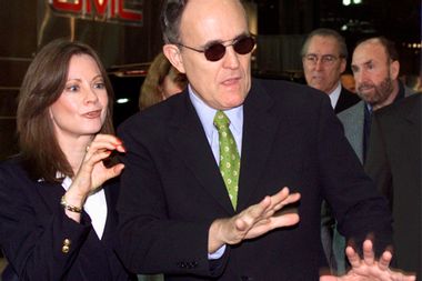 Rudy Giuliani and his now wife Judith Nathan in 2001