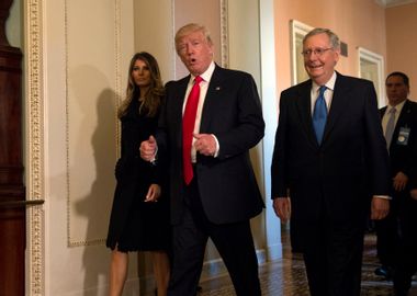 Donald Trump, Mitch McConnell, Melania Trump