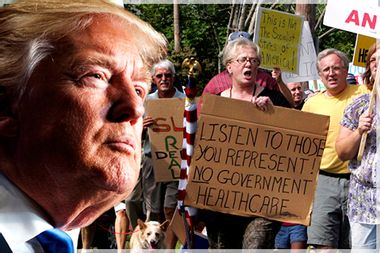 ACA protest and Trump