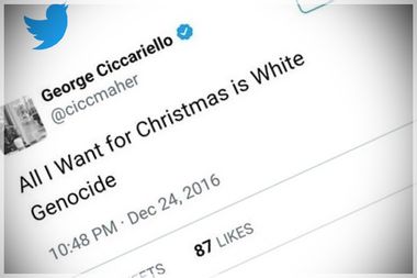 Image for White supremacist Christmas! Right-wing media spent the holiday snuggling up to overt racism