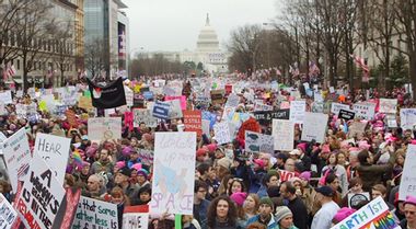 Image for WATCH: Women's March on Washington, from early morning assembly to the White House gates