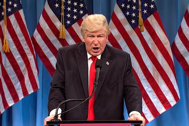 Image for Alec Baldwin's Donald Trump tightrope: Brilliantly impersonating a president who's already impersonating a president