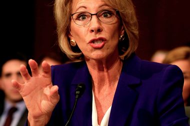 Betsy DeVos testifies before the Senate Health, Education and Labor Committee confirmation hearing