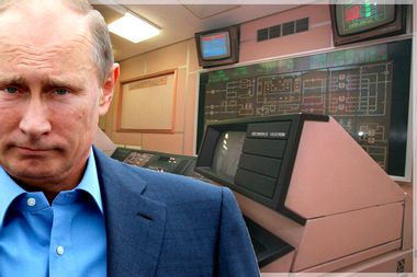 Putin and old supercomputer