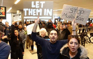 Image for Court denies Trump request to immediately restore travel ban