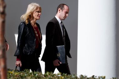 Donald Trump, Kellyanne Conway, Stephen Miller