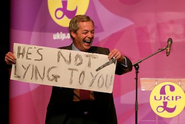 Nigel Farage Attend Public Meeting In Stoke Ahead Of By-election