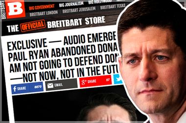 Image for Breitbart releases audio of Paul Ryan saying he will 
