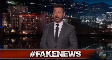 Image for Jimmy Kimmel's guide to fake news in the Donald Trump era: 