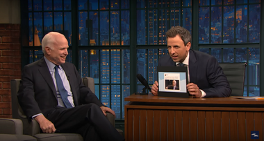 Image for John McCain sums up to Seth Meyers his Twitter experience: 