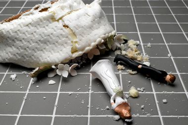 Smashed Wedding Cake