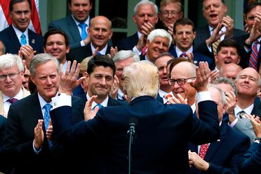 President Trump congratulates House Republicans