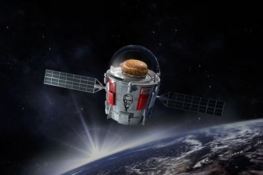 KFC Chicken Sandwich in Space