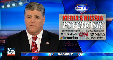 Image for Sean Hannity blames Democrats for the Donald Trump Jr. problems