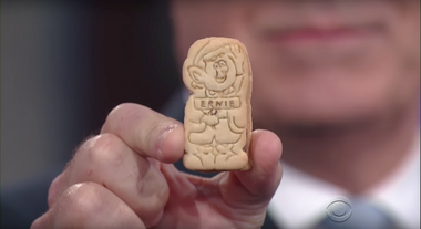 Image for Stephen Colbert recites Jeff Sessions' undisclosed anti-LGBT speech through a Keebler Cookie