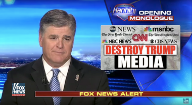 Image for Sean Hannity's jihad: Fox News host tells viewers to harass journalists on Twitter