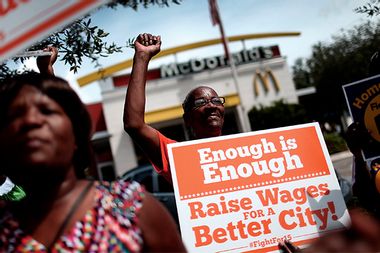 Fast Food Workers Rally For Higher Wages