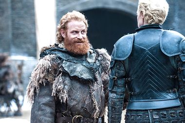 Kristofer Hivju and Gwendoline Christie in "Game of Thrones"