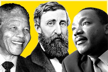 Nelson Mandela; Henry David Thoreau; Martin Luther King Jr.