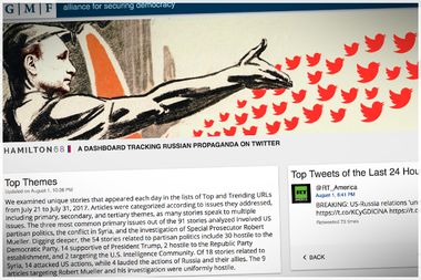 Image for This website says it's tracking Russian propaganda on Twitter