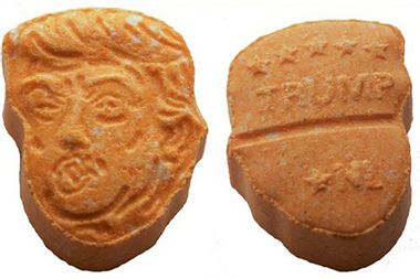 Donald Trump shaped ecstasy pills