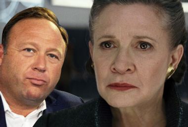 Alex Jones; Carrie Fisher as General Leia Organa in "Star Wars: The Last Jedi"