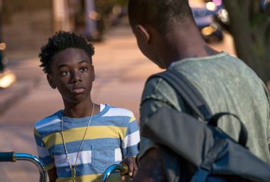 Alex Hibbert as Kevin and Jason Mitchell as Brandon in "The Chi"
