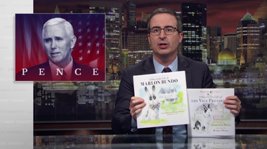 Image for John Oliver trolls Mike Pence with a children's book — and wants you to join in