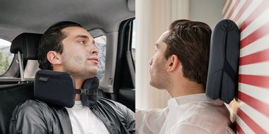 Image for This memory foam travel pillow is great for long flights