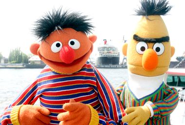 Ernie and Bert of "Sesame Street"