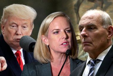 Donald Trump; Kirstjen Nielsen; John Kelly