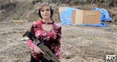 Image for Kaitlin Bennett, notorious gun girl, hilariously mocked after shooting up a 