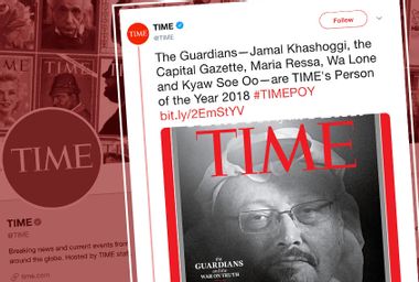 Jamal Khashoggi on the cover of 'Time'