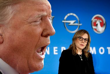 Donald Trump; General Motors CEO Mary Barra