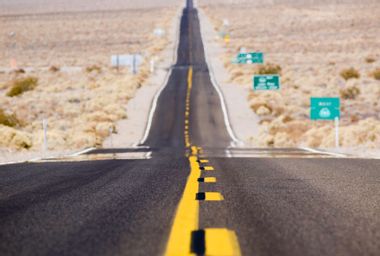 Highway going through Death Valley