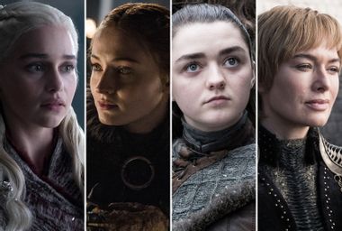 Emilia Clarke, Sophie Turner, Maisie Williams and Lena Headey in "Game of Thrones"