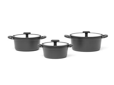 Image for Make better meals with this non-stick 3-piece pot set
