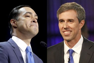 Democratic presidential candidates Julian Castro and Beto O'Rourke