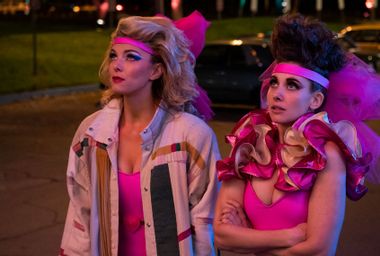 Betty Gilpin and Alison Brie in "Glow"