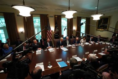 President Trump Holds A Cabinet Meeting At The White House
