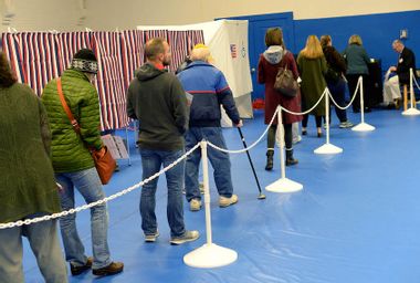 Nation Goes Polls In Contentious Presidential Election Between Hillary Clinton And Donald Trump