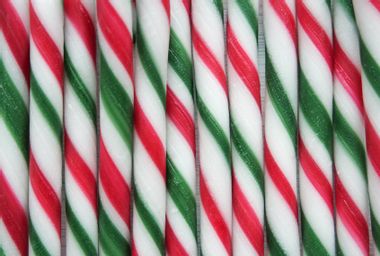Full Frame Shot Of Multi Colored Candy Canes